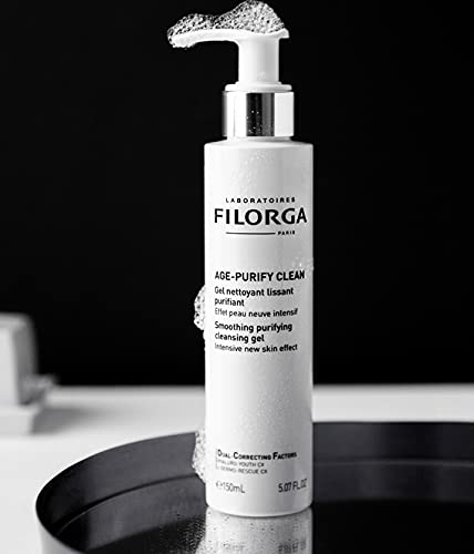 Filorga Age-Purify Face Cleansing Gel, Smooth and Purify Skin with A Foaming Gel Enriched With Polysaccharides to Remove Impurities and Protect Against External Pollutants, 5.07 fl. oz.