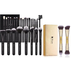 DUcare Professional Makeup Brushes Set 27Pcs+ Duo End Foundation Powder Buffer and Contour Brushes