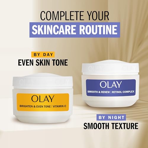 Olay Smooth & Renew Retinol Face Moisturizer, 2 oz Fragrance Free Night Cream for Fine Lines and Wrinkles with Retinoid Complex, Recyclable Eco Jar Packaging, Value Size