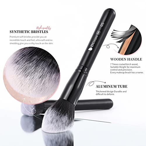 DUcare Professional Makeup Brushes Set 27Pcs+ Duo End Foundation Powder Buffer and Contour Brushes