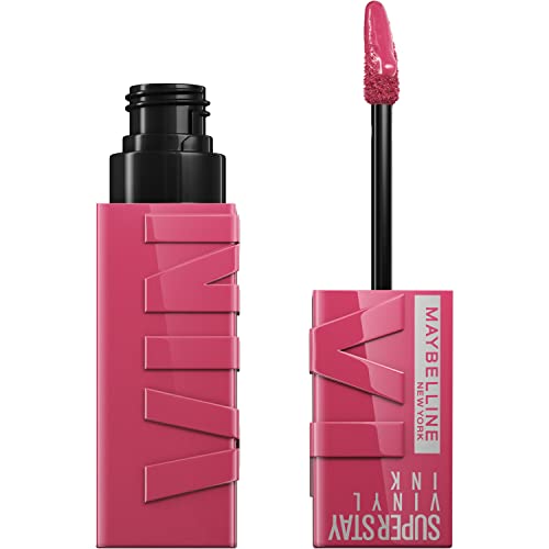 MAYBELLINE New York Super Stay Vinyl Ink Longwear No-Budge Liquid Lipcolor Makeup, Highly Pigmented Color and Instant Shine, Captivated, Pink Lipstick, 0.14 fl oz, 1 Count