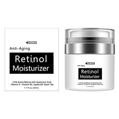 Anti-Aging Face Cream with Retinol & Hyaluronic Acid - Firming Facial Moisturizer for Wrinkles, Dark Spots, Fine Lines & Sun Damage - Premium Neck & Face Cream - 1.7 Fl Oz Hydrating Skin Moisturizer