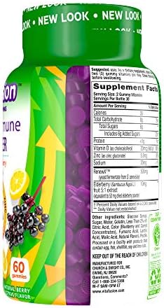 Vitafusion Triple Immune POWER Gummy Vitamins, 60ct