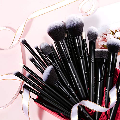 DUcare Professional Makeup Brushes Set 27Pcs+ Duo End Foundation Powder Buffer and Contour Brushes