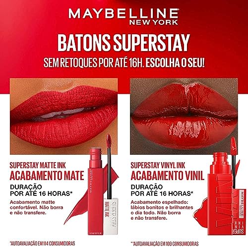 MAYBELLINE New York Super Stay Vinyl Ink Longwear No-Budge Liquid Lipcolor Makeup, Highly Pigmented Color and Instant Shine, Captivated, Pink Lipstick, 0.14 fl oz, 1 Count