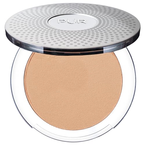 PÜR MINERALS 4-in-1 Pressed Mineral Makeup SPF 15 Powder Foundation with Concealer & Finishing Powder - Medium to Full Coverage- Cruelty-Free & Vegan Friendly, 0.28 Ounce