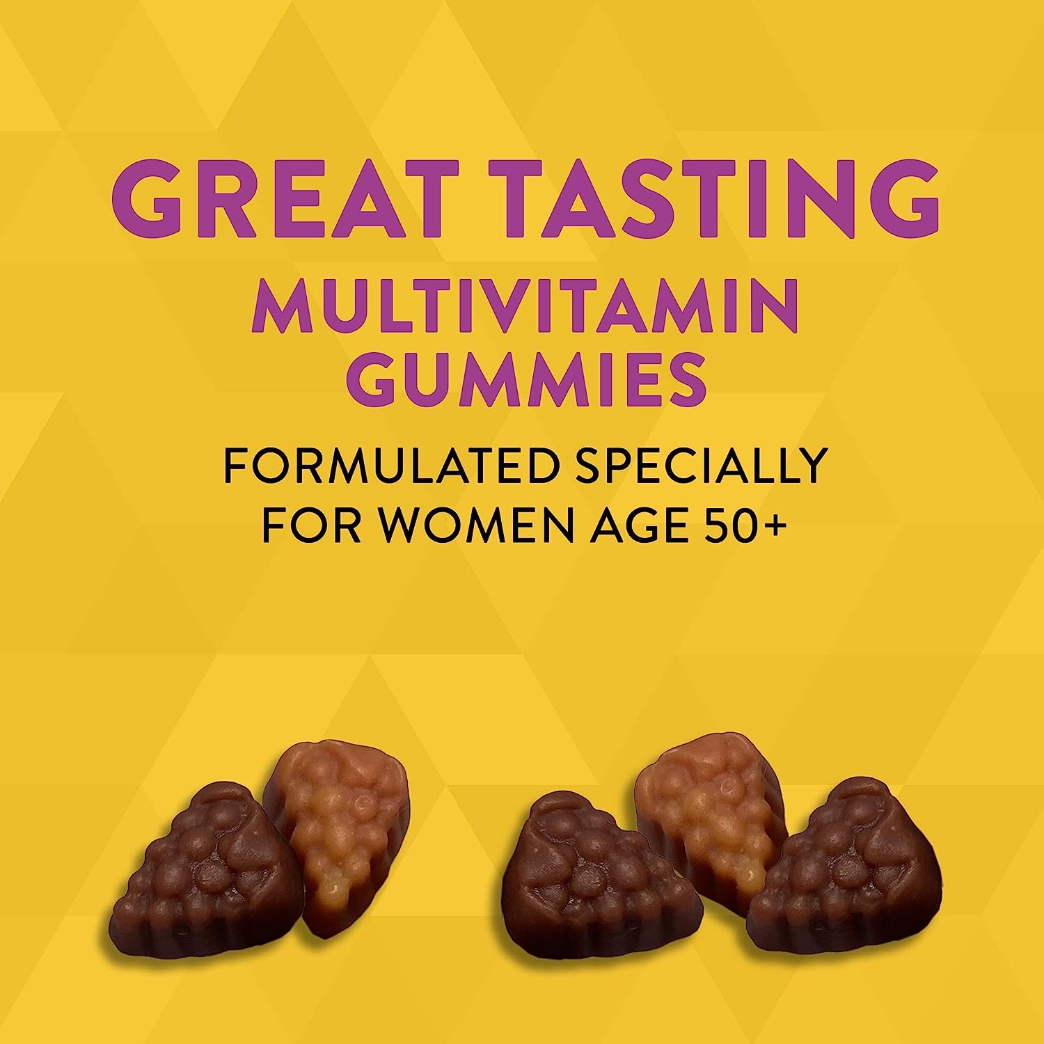 Nature's Way Alive! Women’s 50+ Daily Gummy Multivitamins, Supports Multiple Body Systems*, Supports Cellular Energy*, B-Vitamins, Gluten-Free, Vegetarian, Mixed Berry Flavored, 130 Gummies