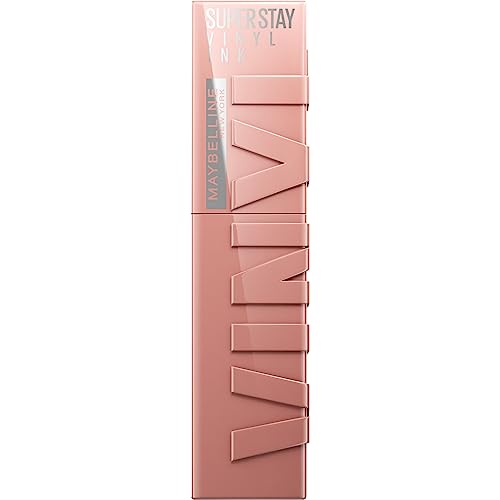 MAYBELLINE New York Super Stay Vinyl Ink Longwear No-Budge Liquid Lipcolor Makeup, Highly Pigmented Color and Instant Shine, Captivated, Pink Lipstick, 0.14 fl oz, 1 Count