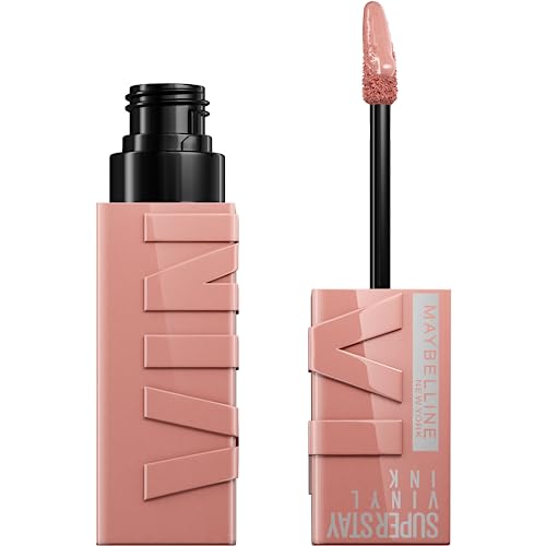 MAYBELLINE New York Super Stay Vinyl Ink Longwear No-Budge Liquid Lipcolor Makeup, Highly Pigmented Color and Instant Shine, Captivated, Pink Lipstick, 0.14 fl oz, 1 Count