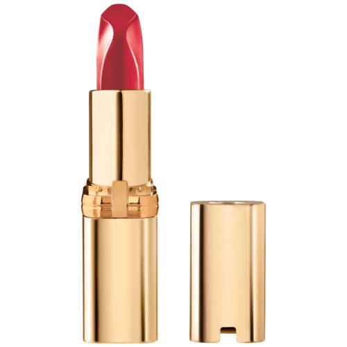 L’Oréal Paris Makeup Colour Riche Red Lipstick, Long Lasting, Satin Finish Smudge Proof Lipstick with Hydrating Argan Oil & Vitamin E, Lovely Red, 0.13 Oz