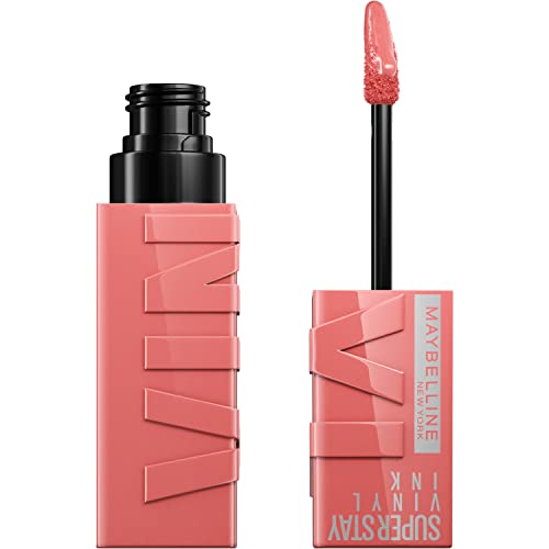 MAYBELLINE New York Super Stay Vinyl Ink Longwear No-Budge Liquid Lipcolor Makeup, Highly Pigmented Color and Instant Shine, Captivated, Pink Lipstick, 0.14 fl oz, 1 Count