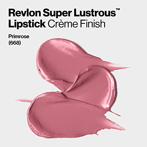 Revlon Super Lustrous Lipstick, High Impact Lipcolor with Moisturizing Creamy Formula, Infused with Vitamin E and Avocado Oil in Pinks, Pink Promise (778) 0.15 oz