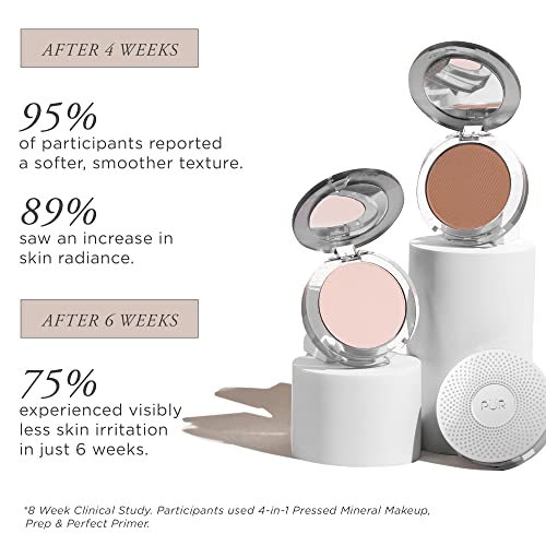 PÜR MINERALS 4-in-1 Pressed Mineral Makeup SPF 15 Powder Foundation with Concealer & Finishing Powder - Medium to Full Coverage- Cruelty-Free & Vegan Friendly, 0.28 Ounce