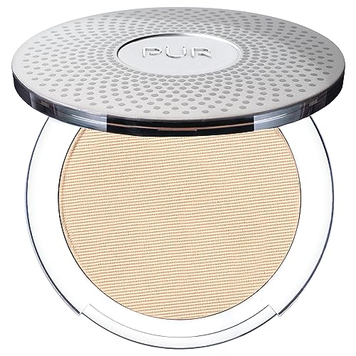 PÜR MINERALS 4-in-1 Pressed Mineral Makeup SPF 15 Powder Foundation with Concealer & Finishing Powder - Medium to Full Coverage- Cruelty-Free & Vegan Friendly, 0.28 Ounce