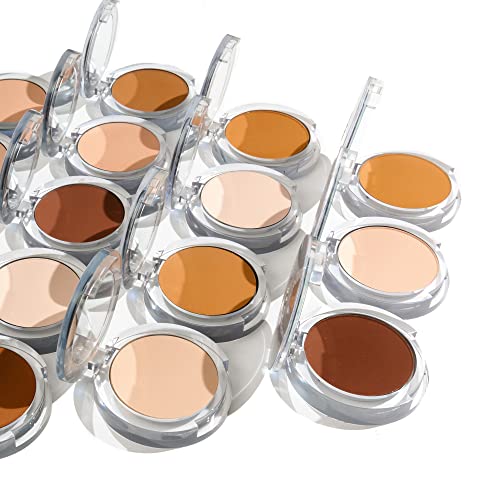 PÜR MINERALS 4-in-1 Pressed Mineral Makeup SPF 15 Powder Foundation with Concealer & Finishing Powder - Medium to Full Coverage- Cruelty-Free & Vegan Friendly, 0.28 Ounce