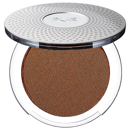 PÜR MINERALS 4-in-1 Pressed Mineral Makeup SPF 15 Powder Foundation with Concealer & Finishing Powder - Medium to Full Coverage- Cruelty-Free & Vegan Friendly, 0.28 Ounce