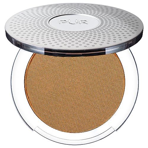 PÜR MINERALS 4-in-1 Pressed Mineral Makeup SPF 15 Powder Foundation with Concealer & Finishing Powder - Medium to Full Coverage- Cruelty-Free & Vegan Friendly, 0.28 Ounce