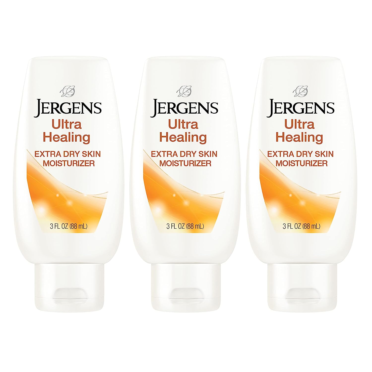 Jergens Ultra Healing Dry Skin Lotion, Hand and Body Moisturizer for Quick Absorption into Extra Dry Skin with Hydralucence Blend, Vitamins C, E and B5, White, 21 Oz, 3 Count